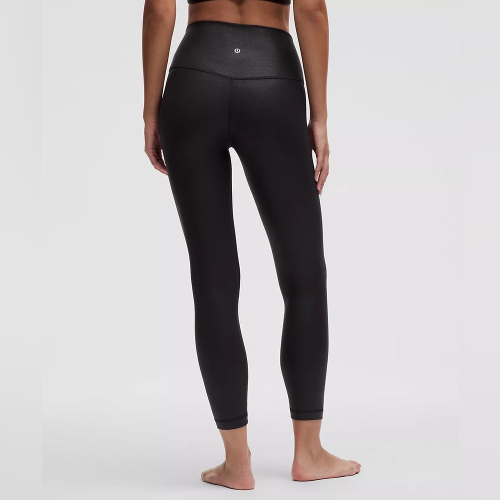 Lululemon Align High-Rise Pants 25” *Shine Radiate Foil Print Black Size 8